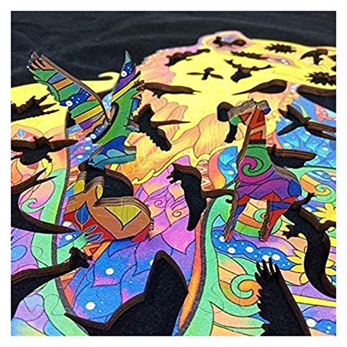 YYQIANG Puzzles de rompecabezas de madera, cabeza de león Unidragon Rompecabezas para adultos Juguete para niños Unidragon, Regalo Decoración para el hogar Dibujos animados Fox Lion Gato Diseño para j