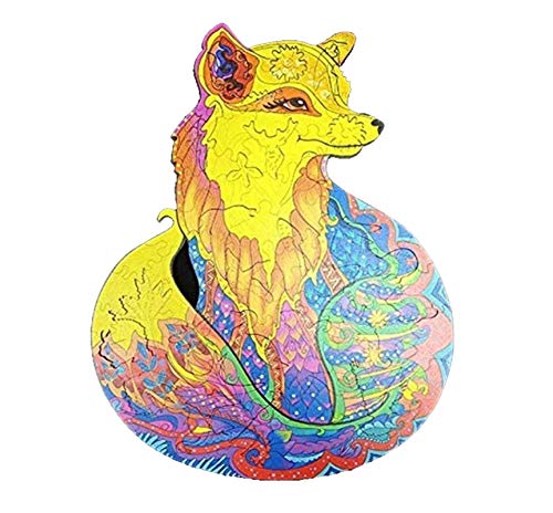 YYQIANG Puzzles de rompecabezas de madera, cabeza de león Unidragon Rompecabezas para adultos Juguete para niños Unidragon, Regalo Decoración para el hogar Dibujos animados Fox Lion Gato Diseño para j