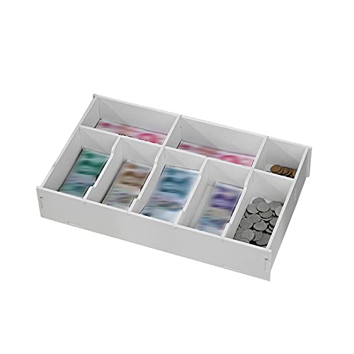 ZAKRLYB Piggy Bank Wood Plastic con particiones para organizar y almacenar Monedas y Billetes sin Fundas para niños y niñas para almacenar los mostradores de Intereses de los mostradores de Intereses