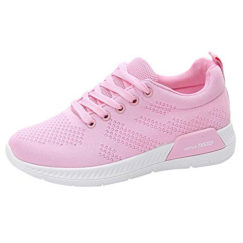 Zapatillas de Deporte Respirable para Correr Deportes Zapatos Running Cojines de Aire Calzado Mecedora Net para Estudiante Volar Zapatos Deportivas de Mujer Gimnasia Ligero Sneakers Atletismo riou