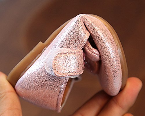 Zapatos con Brillantes Bowknot para niñas,Sandalias de Fiesta Elegantes Escolares Bailarinas de Vestido Mary Jane Pink EU 18/ Longueur du Pied:11CM