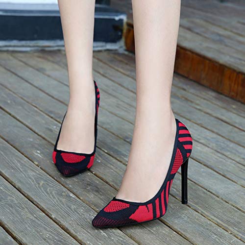 Zapatos de tacón Alto con Punta Estrecha para Mujer, Tacones de Aguja clásicos, Bombas de Boda de Primavera y otoño, Vestido Elegante de tacón Fino, Zapatos de Corte de Noche
