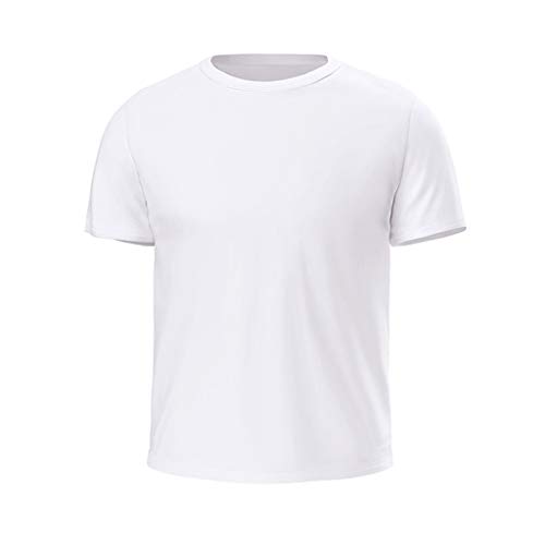 ZODOF Camisetas de Manga Corta de Corte Estándar Hombre Top Hombres Blusa Camiseta de Color Liso