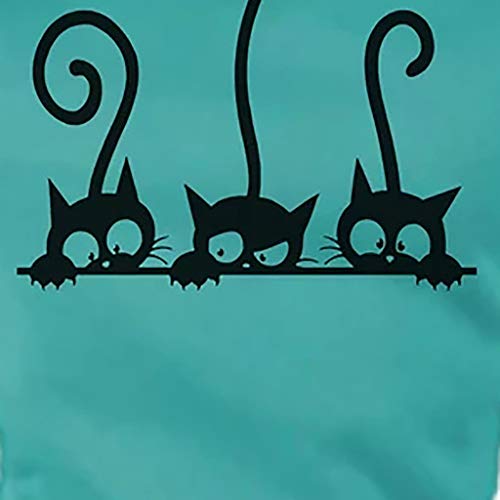 ZODOF Sudadera con Capucha para Mujer Moda Manga Larga Impresión de Gato Camiseta Tops Abrigos Pullover Hoodies Uniforme Unisex(XL,Azul)