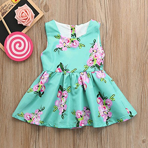 ZODOF Vestidos Niña Verano Boho Arco Flor Ropa Bebe Niña Ropa para Niñas Fiesta Vestidos de niña Tutú Vestidos Playa Chica Princesa Vestido Bebé Niña Recién Nacida Bautizo