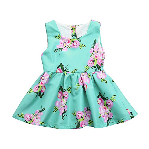 ZODOF Vestidos Niña Verano Boho Arco Flor Ropa Bebe Niña Ropa para Niñas Fiesta Vestidos de niña Tutú Vestidos Playa Chica Princesa Vestido Bebé Niña Recién Nacida Bautizo