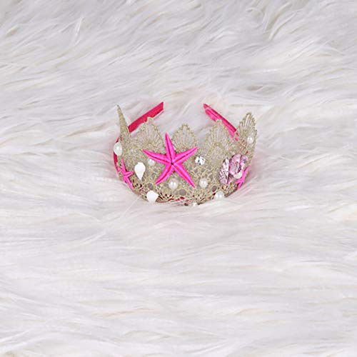 ZOYLINK Corona Diadema Moda Shell Estrellas De Mar Colgante Bebé Foto Prop Headwear