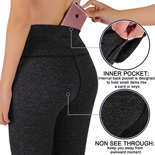 3W GRT Leggins Mujer,Mallas de Deporte de Mujer,Pantalones Mujer,Pantalón Deportivo para Mujer,Cintura Alta Pantalones Deportivos para Running,Estiramiento,Yoga (Gris- con cordón, S)