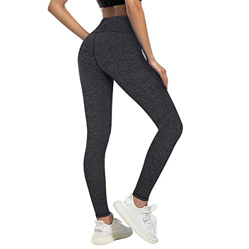 3W GRT Leggins Mujer,Mallas de Deporte de Mujer,Pantalones Petite Mujer,Pantalón Deportivo para Mujer,Cintura Alta Pantalones Deportivos para Running,Estiramiento,Yoga (Gris- con cordón, XXL)