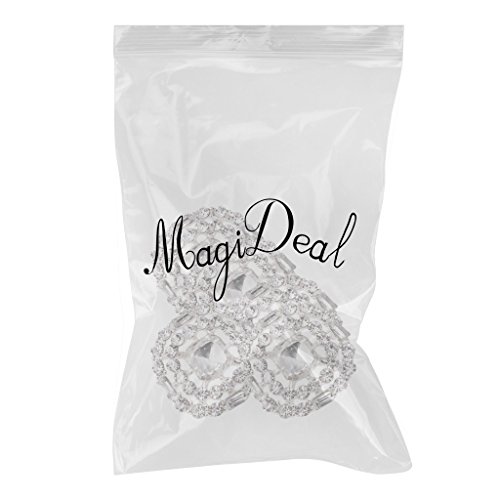 5 Botónes de Cristal Diamante Redondos de 23mm Artesanía Costura Manualidad Coser Ropa Mochila Bolsa Decor