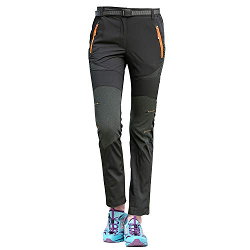 7VSTOHS Mujeres Secado rápido Pantalones de Senderismo Respirable Ultra Ligero Ropa Deportiva al Aire Libre Impermeable Verano Trekking Camping de Escalada Ciclismo Pantalones de Andar