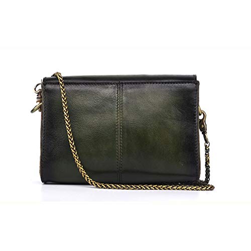 A-hyt diseño cómodo Señoras Nuevo Retro incompliced ​​hublado de la Cadena de Minifalda. Moda (Color : Green, Size : 20 * 14 * 6.5cm)