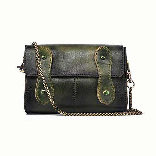 A-hyt diseño cómodo Señoras Nuevo Retro incompliced ​​hublado de la Cadena de Minifalda. Moda (Color : Green, Size : 20 * 14 * 6.5cm)