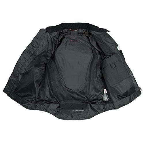 A-pro - Chaqueta de moto para verano con protectores, negro, talla L