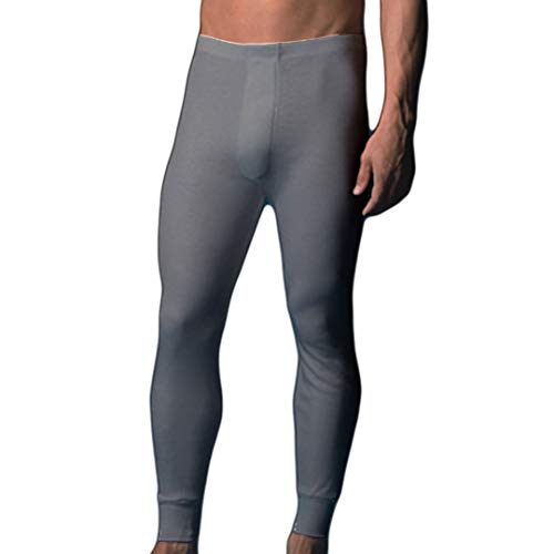 ABANDERADO Termal Fibra Invierno Calzón Largo Pantalones térmicos, Blanco, XL para Hombre