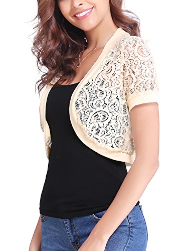 Abollria Bolero Mujer para Fiesta Boda Chaqueta Corta Primavera Torera Elegante Cárdigan Corto para Verano