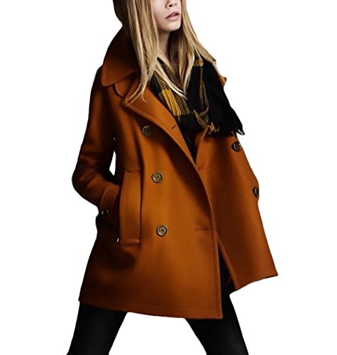 Abrigos Mujer Invierno Otoño Elegante Gabardina Outcoat Lana Doble Botonadura Parkas Espesar Manga Largo De Solapa Elegantes Jovenes Nueva Rompevientos Trench Coat Chaquetas Abiertas