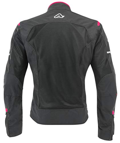Acerbis Ramsey Vented - Chaqueta textil para mujer, color negro y rosa