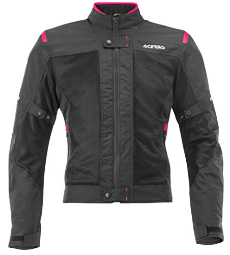Acerbis Ramsey Vented - Chaqueta textil para mujer, color negro y rosa