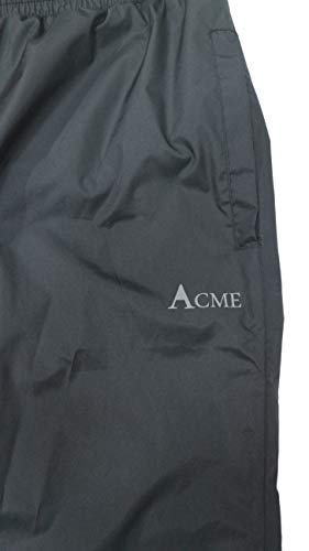 Acme Projects Pantalones para Lluvia, 100% Impermeables, Transpirables, con Costuras Selladas, 10000 mm / 3000 g (Mujeres, 42, Negro)