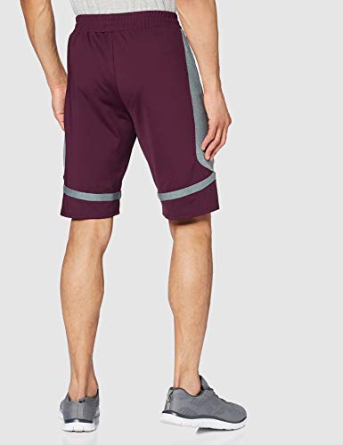 Activewear Pantalones Cortos Deportivos Hombre, Morado (Aubergine/grey Marl), 50 (Talla del fabricante: Medium)