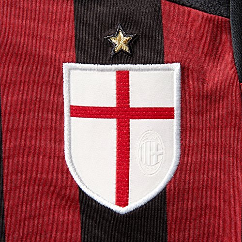 adidas AC Milan Home Camiseta, Hombre, Negro/Rojo/Blanco/Granito, 128
