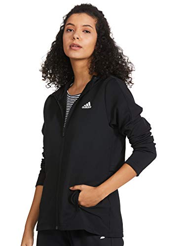 adidas A.RDY Knit JKT Chaqueta, Mujer, Negro/Blanco, 2XS