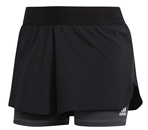 adidas Ask 2IN1 Short Sport Shorts, Mujer, Black/Black/White, M