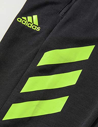 adidas B XFG TS Tracksuit, Niños, Top:Dark Grey Heather/Semi Solar Slime Bottom:Black/Semi Solar Slime, 5-6Y