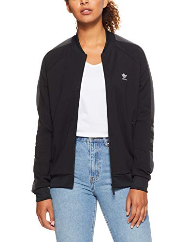 adidas Chaqueta para mujer Originals Track, color negro, talla 34