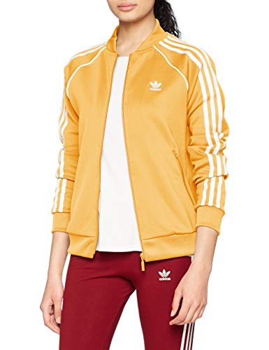 adidas Chaqueta Sst TT para mujer., Mujer, Chaqueta, DH3120, Naranja Chalk, 36