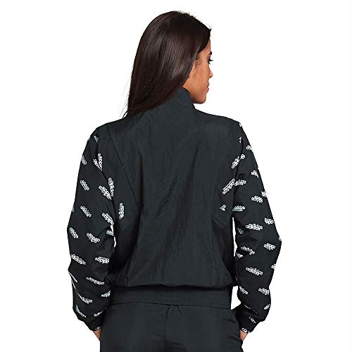adidas Chaqueta W Fav Tt Wv para mujer, Mujer, Chaqueta, GVC45, negro/blanco, L