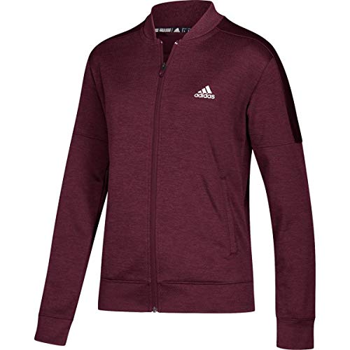 Adidas Climawarm Chaqueta de forro polar con cremallera completa para mujer 1271 - 1271FL8WADDA1, Chaquetas, M, Granate mezcla