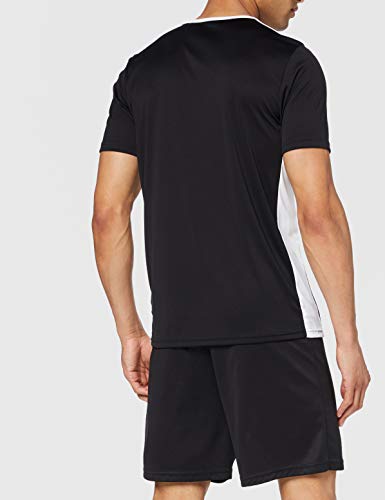 adidas Entrada 21 Camiseta de Fútbol para Hombre de Cuello Redondo en Contraste, Negro (Black/White), XS