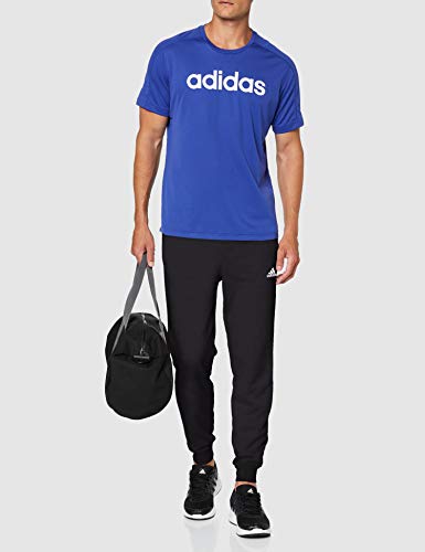 adidas ESS T Pnt Ft Pantalón, Negro (Negro/Blanco), S para Hombre