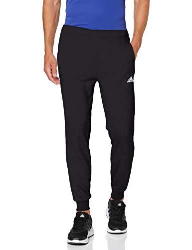 adidas ESS T Pnt Ft Pantalón, Negro (Negro/Blanco), S para Hombre