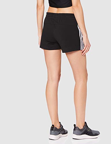 adidas Essentials 3-Stripes Shorts Pantalones Cortos de Deporte, Mujer, Negro (Black/White), M
