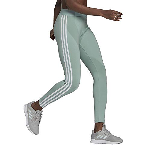 adidas GL0762 W 3S Leg Leggings Womens Hazy Green/White M