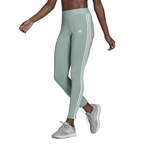 adidas GL0762 W 3S Leg Leggings Womens Hazy Green/White M