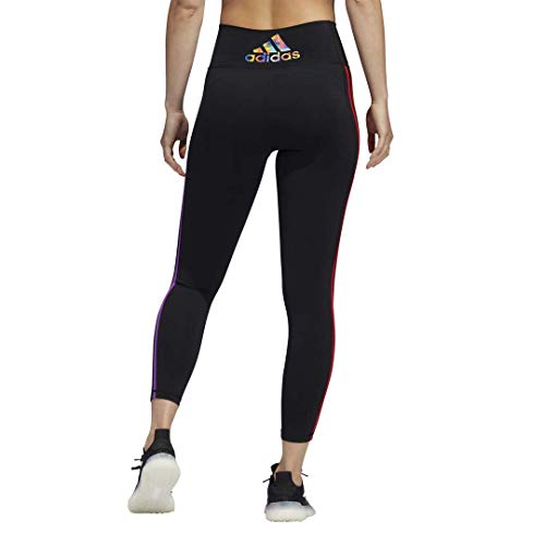 adidas Mallas Believe This 2.0 de 3 rayas 7/8 para mujer - 11111, Believe This 2.0 3 rayas 7/8 mallas, XL, Negro