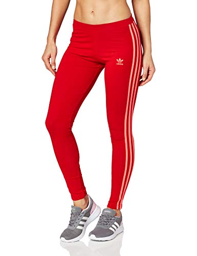 adidas Originals 3-Stripes Leggns Mallas, Mujer, Rojo (Scarlet), 30