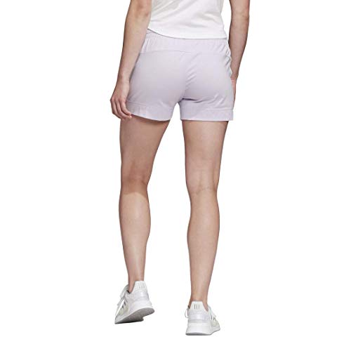 adidas Pantalones Cortos de 3 Rayas para Mujer, Mujer, Pantalones Cortos, FRV00, Tinte Morado/Blanco, L