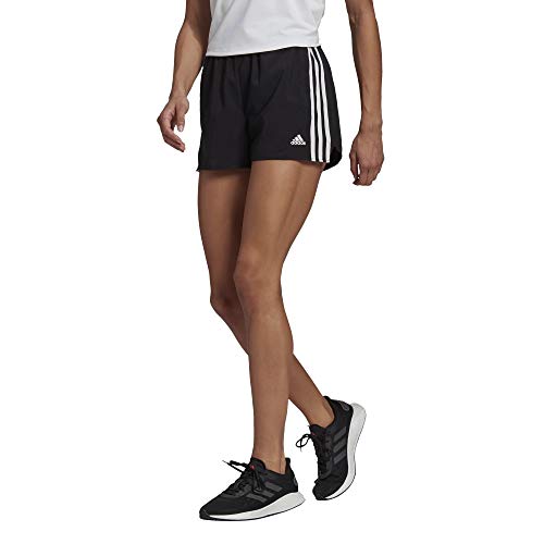 adidas Pantalones cortos para mujer con 3 rayas. blanco/negro XS