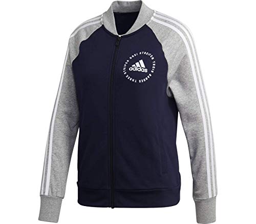 adidas Sports ID Bomber Chaqueta, Mujer, Legend Ink/Grey Heather/White, Small