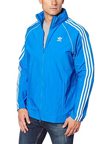 adidas SST Windbreaker - Chaqueta deportiva para hombre, color azul, talla M