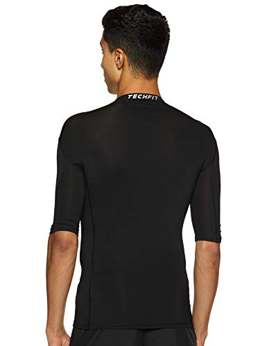 adidas Techfit Base - Camiseta de manga corta para hombre, Negro (Black), S