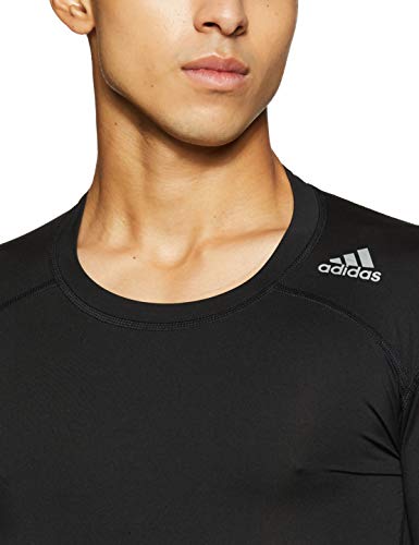 adidas Techfit Base - Camiseta de manga corta para hombre, Negro (Black), S