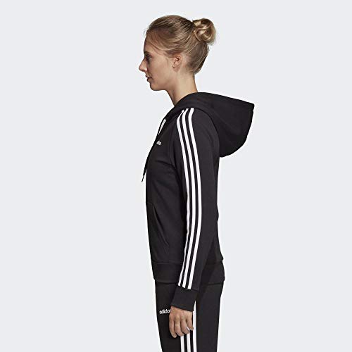 adidas W E 3S FZ HD Sudadera, Mujer, Negro (Black/White), XL