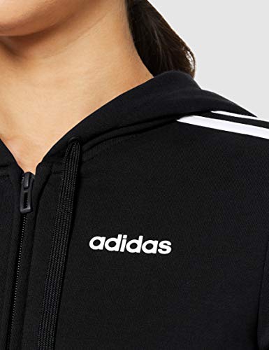 adidas W E 3S FZ HD Sudadera, Mujer, Negro (Black/White), XL