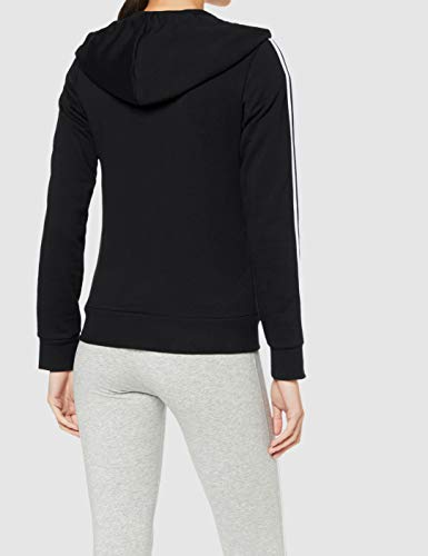 adidas W E 3S FZ HD Sudadera, Mujer, Negro (Black/White), XL